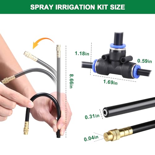 Starrey Drip Irrigation System, 2026-Upgrade 100Ft 1/4" Garden Watering System with 24 Pcs 360° Adjustable Copper Nozzles, DIY Kit for Garden, Lawn, Greenhouse, Raised Beds & Outdoor Plants
