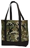 Port Authority Day Tote. BG406 Military Camo/ Black One Size