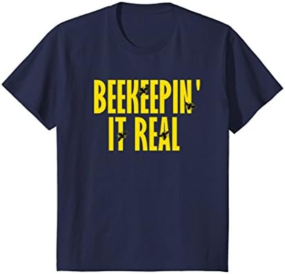 Kids BEEKEEPIN' Funny Bee Lover Beekeeper Halloween Costume Shirt 12 Navy