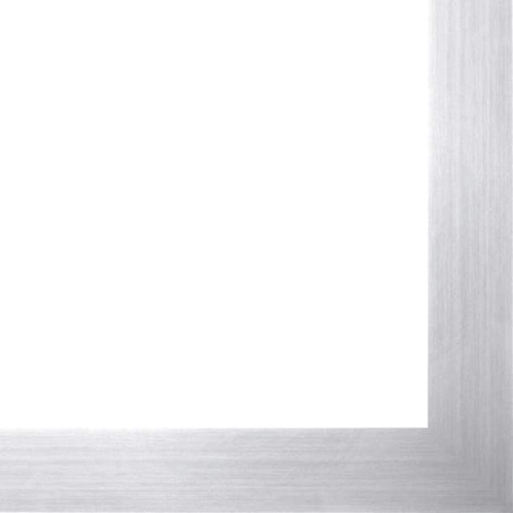 12x18 Silver Metallic Wood Frame - 'Brushed Steel' Thin - Great for Posters, Photos, Art Prints, Mirror, Chalk Boards, Cork Boards and Marker Boards