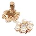 kilofly 2 Pairs Elegant Rhinestone Crystal Metal Shoe Clips Wedding Party Pack