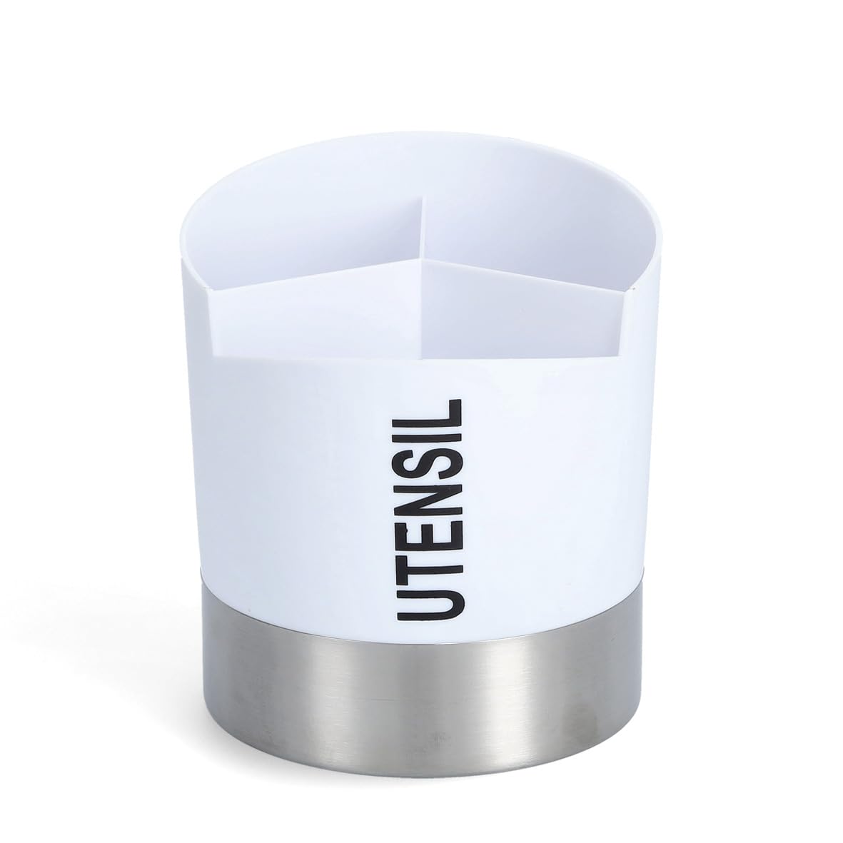 Zeller Utensil Holder, Stainless Steel, White, 14.5 x 17 cm