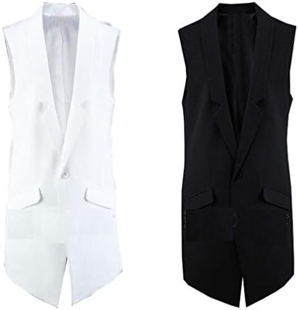 グードコ 春夏 ニットベスト メンズ カーディガン ベスト ロング丈 ノースリーブ ジレベスト 羽織 ショール襟 美容