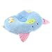 YKS soft Cotton piggy Pig Shaped baby newborn Infant Toddler Sleeping Support Pillow Prevent Flat Head Flathead GIFT (blue)
