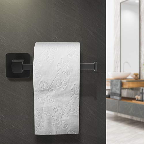 DEGULAS Bathroom Hardware Set 4 Pieces, Matte Black Towel Bar Set, Includes 24In Towel Bar, Towel Ring, Robe Towel Hooks,Toilet Paper Holder, Bathroom Towel Rack Set