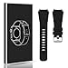 Diruite 22mm Classic Silicone Strap Band for Fossil Gen 5 Carlyle / Julianna / Gen 4 Q Explorist HR Smartwatch Band Strap - Black