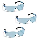 Pyramex Ztek Safety Glasses (3 Pair Pack) (Infintiy Blue S2560S)
