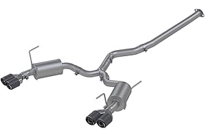MBRP 3 Inch Cat-back Exhaust System with Quad Rear Exit with Carbon Fiber, Stainless Steel Exhaust Tips Fits Subaru Impreza W