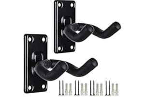 2 Pack Large Guitar Wall Mount Hanger Hook Holder Stand Guitar Hangers Hooks for Acoustic Electric and Bass Guitars,13 * 6.5 