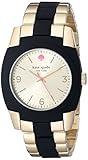 kate spade new york Women's 1YRU0161 Skyline Gold-Plated Stainless Steel Black Watch