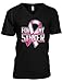 Pink Ribbon For My Sister - Breast Cancer Awareness Men's V-neck T-Shirt Tee