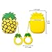 YDY Airpods Case AirPods Accessories Shockproof Portable & Protective Silicone Cover and Skin with Carabiner for Apple Airpods Charging Case - Pineapple (Pineapple)