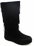 New Girls Suede Fringe Tassel Moccasin Faux Suede Fashion Children Boots Shoes