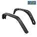 EAG Rear Fender Flares Steel Flat Style 2PCS Fit for 07-18 Jeep Wrangler JK