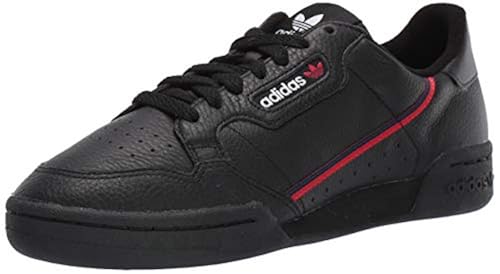 adidas Originals Men's Continental 80 Sneaker, Black/scarlet