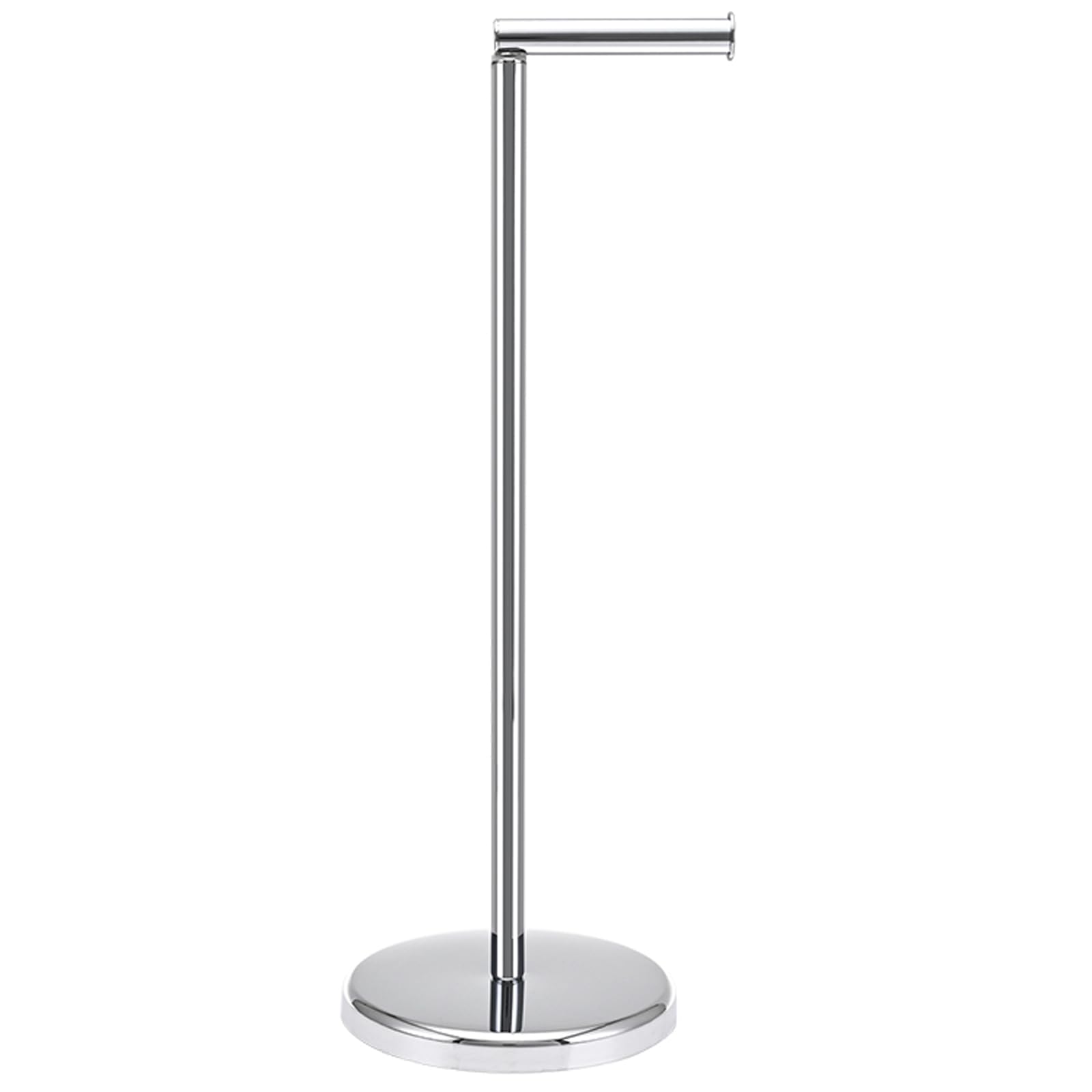 Toilet roll holder free standing Chromed with Heavy Floor,19 x19 x55cm,for Bathroom,Stainless Steel Chromed