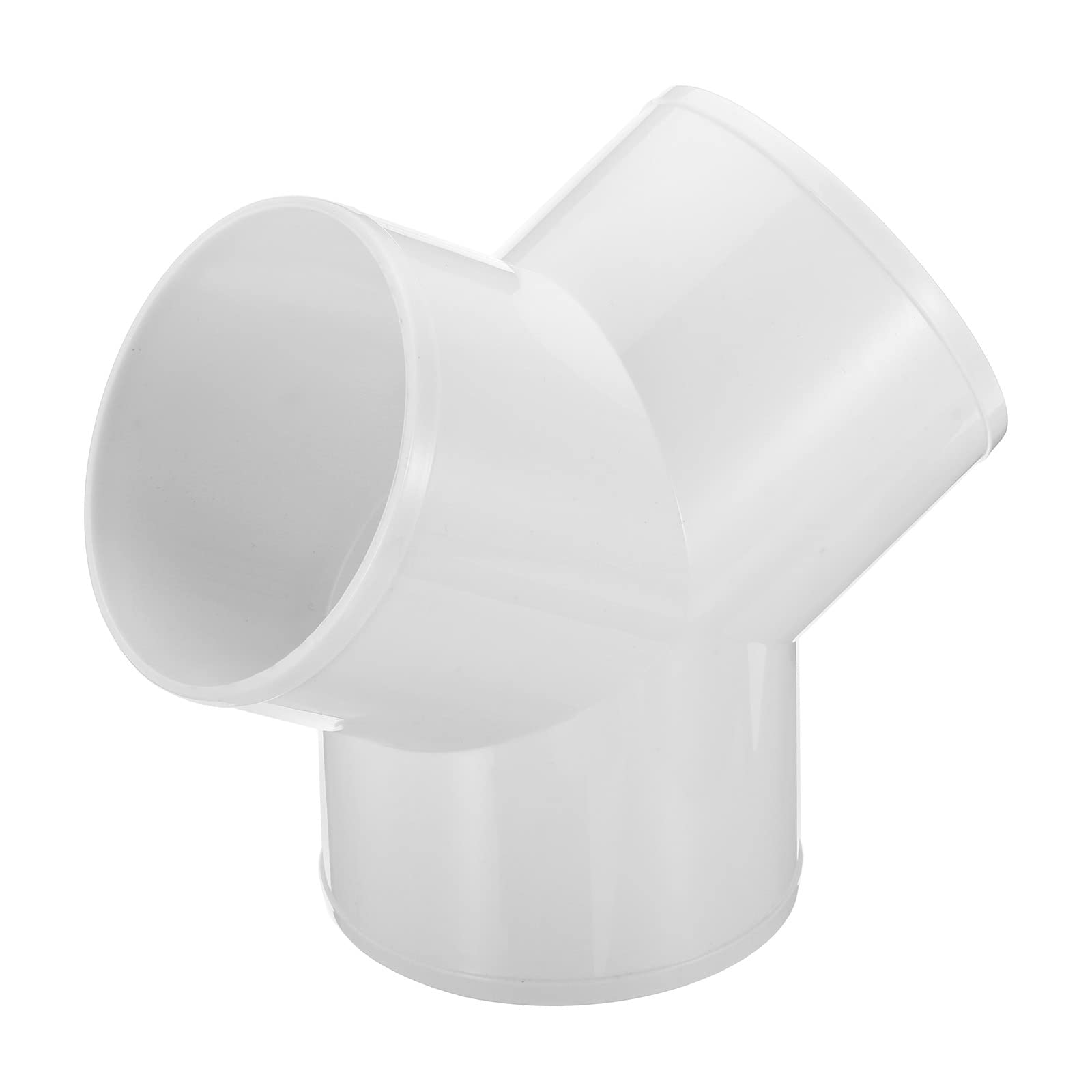 PATIKIL 4 Inch 3 Way Duct Splitter, Y Connector Air Vent Duct Connector Hose Exhaust Pipe Adapter for HVAC Dryer Exhaust Fan Vent Systems, White