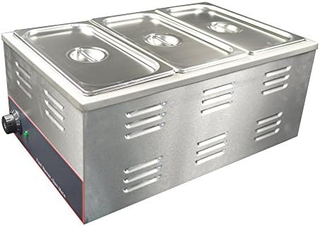 3 Well Kettle Professional Bain-Marie Buffet Food Warmer Server standard 1/3 pans