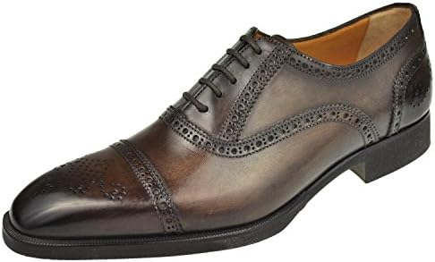 Di Bianco Men's Shoes Sc507 Perf Cap Toe Balmoral 8D 8 D Brown