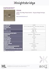 Knightsbridge CS2AB Square Edge 1G Light Switch Antique Brass 10AX 2-Way view 3