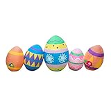 8 Foot Long Inflatable Easter Egg Lawn Decoration Featuring Lighted Interior- Airblown Inflatable Easter Decoration With Fan And Anchor Ropes