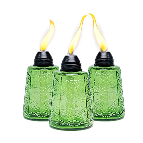 Stylish Glass Torches for Your Table or Patio with Many Colors to