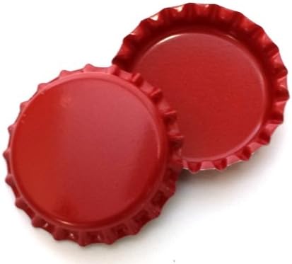 50 Double Sided Red Bottle Caps Colors Craft Linerless C