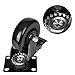 Moogiitools 5 inch Swivel Casters Moogiitools Black Polyurethane All Wheels with Brakes 1800lbs (Set of 4)