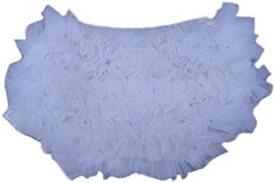 Cther Baby Girl Chiffon Pettiskirt Ruffle Panties Briefs Bloomer Diaper Cover White M