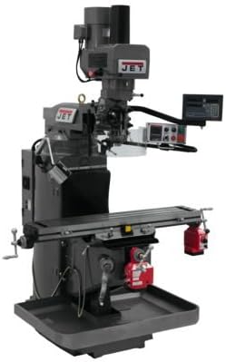 JET 690543 9 in. x 49 in. Mill with 3-Axis Newall DP700 DRO (Knee) with X- and Y-Axis Powerfeeds and Air Powered Drawbar