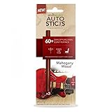 Enviroscent Autosticks Aroma Diffusers for Cars, Mahogany Wood, Box of 3