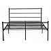 GreenForest Bed Frame Full Size, 10 Legs Mattress Foundation Two Headboards Platform Box Spring Replacement, Black