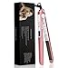 KIPOZI Pro Flat Iron with 1 Inch Titanium Ion plates Hair Straightener Adjustable Temperature Suitable for All Hair Types Makes Hair Shiny & Silky Heats Up Fast Dual Voltage Rose Pink