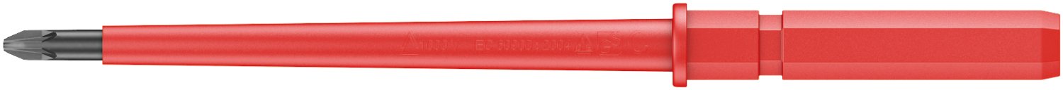 Wera 05003451001 PZ1 x 154 mm "Kraftform Kompakt VDE 65i" Inter-Changeable Blade - Silver, Pozidriv PZ 1 Head