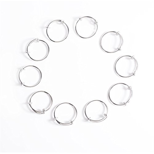Yumei 10 pcs expandable wire blank rings for womens and…