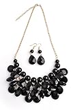 Riah Fashion Women's Floating Bubble Necklace Teardrop Bib Collar Statement Jewelry