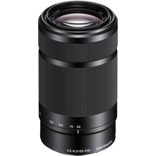 Sony E 55-210mm f/4.5-6.3 OSS Lens (Black) 10PC Accessory Bundle - Includes 3PC Filter Kit (UV + CPL + FLD) + 4PC Macro Filter Set (+1,+2,+4,+10) + More