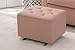 Delta Children Diamond Tufted Gliding Ottoman, Blush