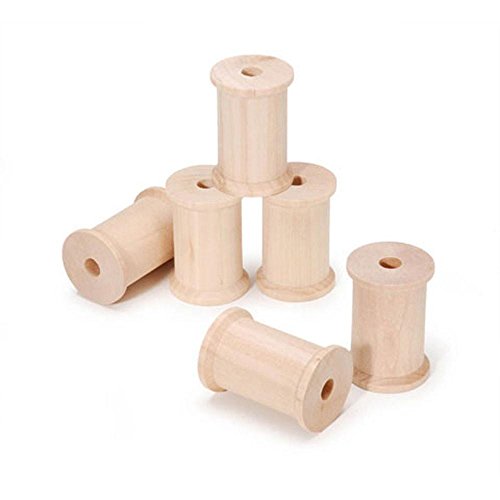 2.25" Set of 6 Blank Unfinished Wooden Spools