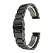 BABAN 18-24mm Stainless Steel Watch Band Strap Double Button Fold Clasp Buckle Lock Flip