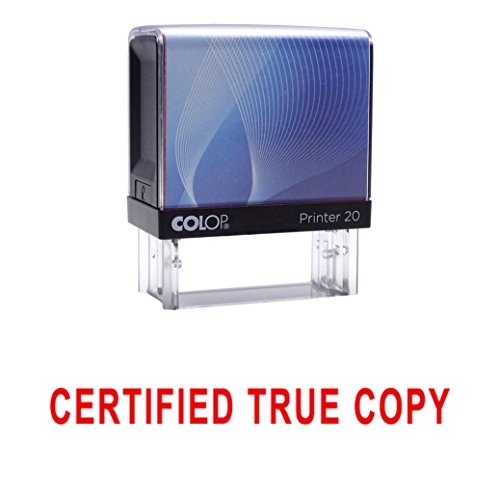 Certified True Copy Self Inking Rubber Stamp Custom Colop Office Stationary P20 Mini Stamper - Thumbnail 3