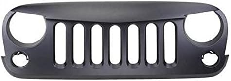 Matte Black Front Grille for 2007-2015 Jeep JK Wrangler 2 and 4 Door (Without Grille Inserts)