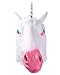 Leegoal Halloween Magical Creepy Adult Unicorn Head Latex Rubber Mask Animal Mask,White