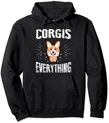 Unisex Corgi Lovers Hoodie Just a girl Who Loves Corgis Gift XL: Black