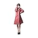 LOHOME Lady’s Raincoat, Women's Long Dot Style Waterproof Hooded Raincoat Clothing Rainwear Rain Jacket Quick Dry Beautiful Cute Wind Coat for Women Ladies Girls (Red)