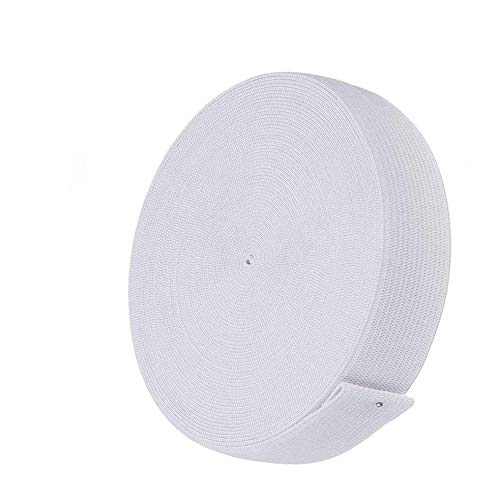 Wide white Elastic Band 20mm Ideal for Sewing Waistbands and Crafts Accessories 11.5 Metres (white)