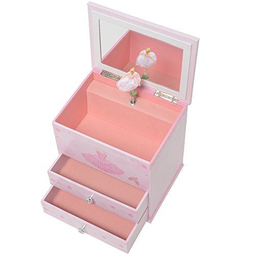 image for Lily & Ally / Flower Ballerina Musical Jewelry Box, with Melody of 