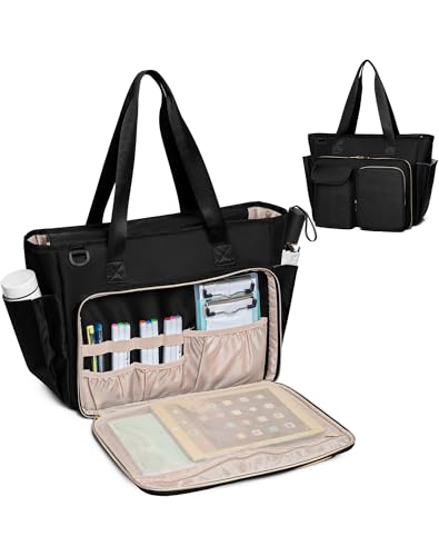 Fasrom Teacher Tote Bag, Teacher Handbag with 15.6 Inch Laptop Compartment at Amazon