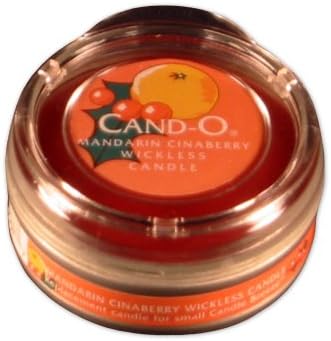 Candle Breeze Cand-o Mandarin Cinnaberry Flameless Scented Candle, Small