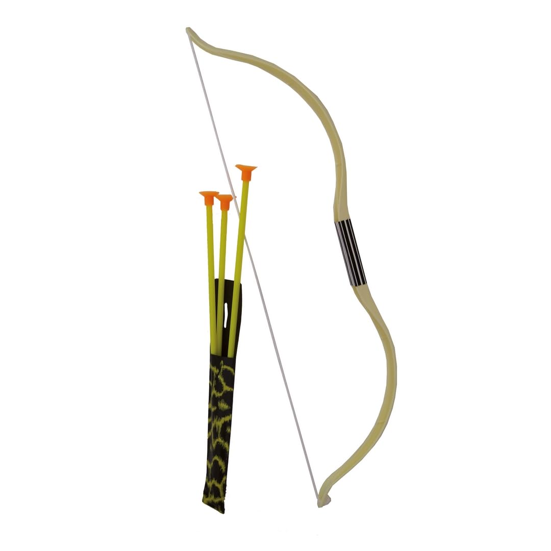 P'tit Clown 38003 Indian Arc with 3 Arrows and Quiver 52 cm White